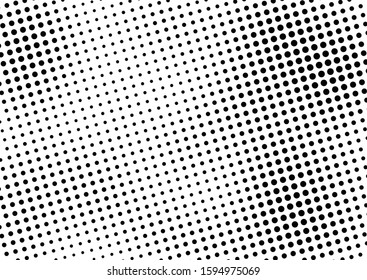 Monochrome Dots Background. Abstract Overlay. Gradient Backdrop. Black and White Modern Pattern. Vector illustration