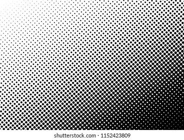 Monochrome Dots Background. Abstract Pattern. Vintage Distressed Backdrop. Points Grunge Overlay. Vector illustration