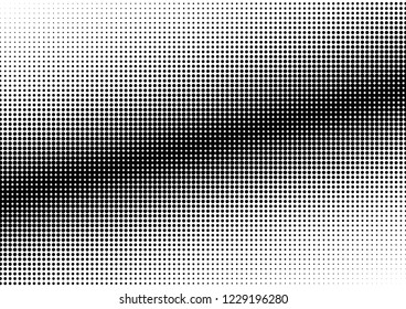 Monochrome Dots Background. Black and White Texture. Grunge Abstract Pattern. Gradient Modern Overlay. Vector illustration