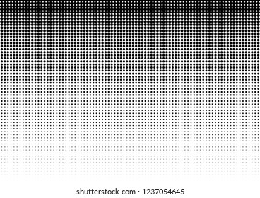Monochrome Dots Background. Black and White Texture. Points Overlay. Abstract Fade Pattern. Vector illustration