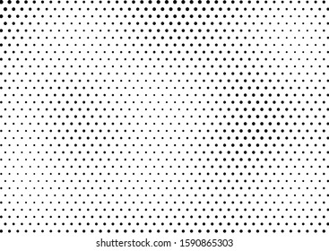 Monochrome Dots Background. Black and White Texture. Abstract Points Overlay. Pop-art Backdrop. Vector illustration