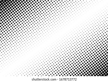 Fondo de puntos monocromos. Fondo blanco y negro. Patrón abstracto pop-art. Textura de semitono alterada. Ilustración del vector