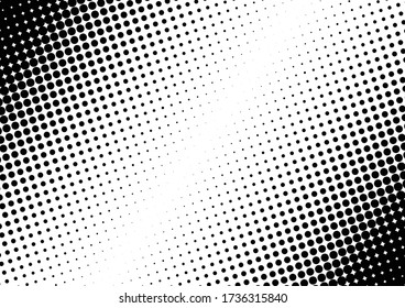 Fondo de puntos monocromos. Textura moderna en blanco y negro. Resumen de arte pop. Patrón de semitono. Ilustración del vector