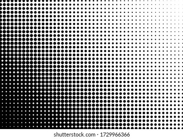 Monochrome Dots Background. Distressed Abstract Overlay. Points Backdrop. Halftone Grunge Pattern. Vector illustration