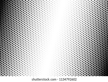 Monochrome Dots Background. Distressed Backdrop. Abstract Overlay. Black and White Halftone Texture. Vector illustration