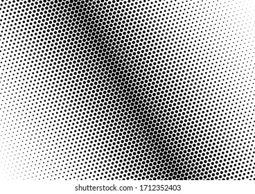 Monochrome Dots Background. Fade Points Backdrop. Halftone Pop-art Texture. Grunge Vintage Overlay. Vector illustration