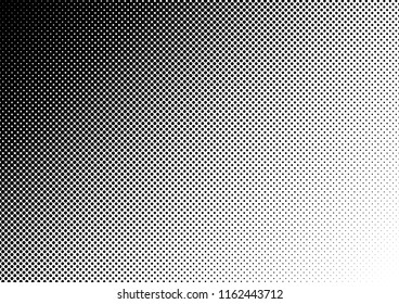 Monochrome Dots Background. Fade Texture. Vintage Overlay. Abstract Pattern. Vector illustration