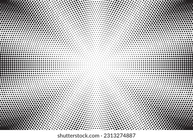 Fondo de puntos monocromos. Textura falsa. Fondo de arte pop vintage. Sobreposición negra y blanca. Ilustración del vector