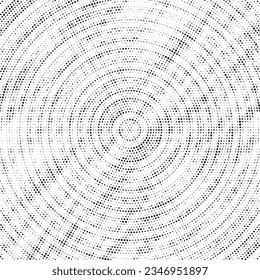 Monochrome Dots Background. Fade Texture. Vintage Pop-art Backdrop. Grunge Black and White Overlay. Vector illustration 