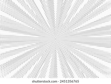 Monochrome Dots Background. Fade Texture. Vintage Pop-art Backdrop. Grunge Black and White Overlay. Vector illustration