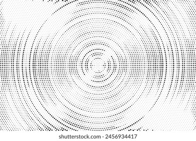 Monochrome Dots Background. Fade Texture. Vintage Pop-art Backdrop. Grunge Black and White Overlay. Vector illustration