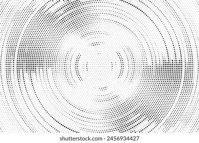 Monochrome Dots Background. Fade Texture. Vintage Pop-art Backdrop. Grunge Black and White Overlay. Vector illustration