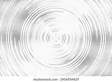 Monochrome Dots Background. Fade Texture. Vintage Pop-art Backdrop. Grunge Black and White Overlay. Vector illustration