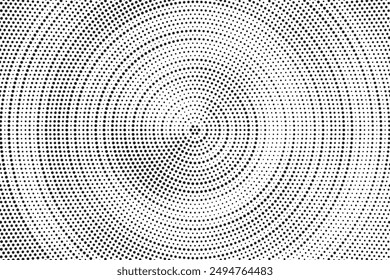 Monochrome Dots Background. Fade Texture. Vintage Pop-art Backdrop. Grunge Black and White Overlay. Vector illustration