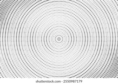 Monochrome Dots Background. Fade Texture. Vintage Pop-art Backdrop. Grunge Black and White Overlay. Vector illustration	