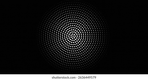 Monochrome Dots Background. Fade Texture. Vintage Pop-art Backdrop. Grunge Black and White Overlay. Vector illustration