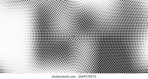 Monochrome Dots Background. Fade Texture. Vintage Pop-art Backdrop. Grunge Black and White Overlay. Vector illustration
