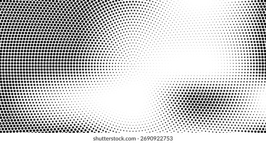 Fondo de puntos monocromos. Textura de desvanecimiento. Fondo de arte Pop de Antiguas. Grunge superposición en blanco y negro. Vector eps10