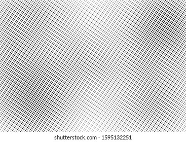 Monochrome Dots Background. Gradient Overlay. Fade Black and White Pattern. Grunge Texture. Vector illustration