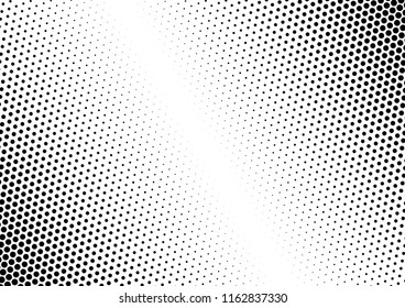 Monochrome Dots Background. Grunge Pattern. Black and White Distressed Overlay. Pop-art Backdrop. Vector illustration