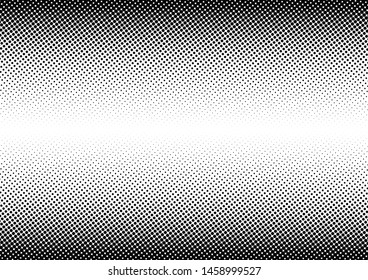 Monochrome Dots Background. Halftone Overlay. Fade Texture. Modern Pop-art Backdrop. Vector illustration