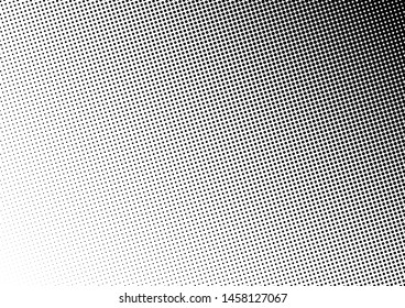 Monochrome Dots Background. Halftone Points Texture. Pop-art Fade Overlay. Grunge Distressed Backdrop. Vector illustration