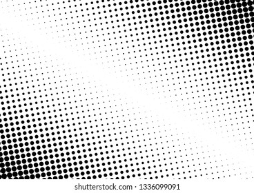 Monochrome Dots Background. Halftone Texture. Grunge Modern Pattern. Fade Backdrop. Vector illustration