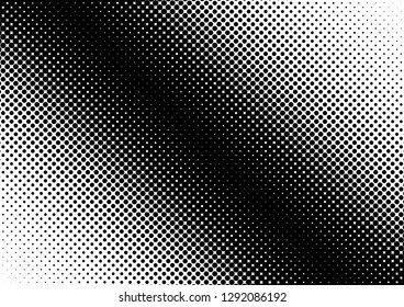 Monochrome Dots Background. Points Pop-art Overlay. Grunge Texture. Modern Halftone Backdrop. Vector illustration