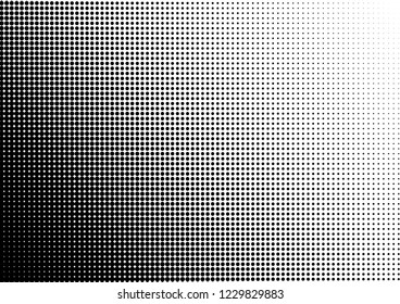 Monochrome Dots Background. Vintage Backdrop. Halftone Distressed Overlay. Points Black and White Texture. Vector illustration