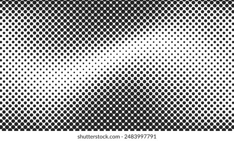 Monochrome dotted gradient texture. Halftone noisy background.