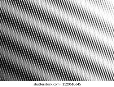 Monochrome Dotted Halftone Background. Black and White Dots Texture. Distressed Modern Overlay. Fade Points Pattern. Vector illustration