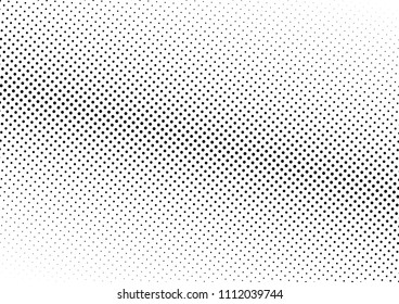 Monochrome Dotted Halftone Background. Fade Pattern. Points Backdrop. Dots Abstract Overlay. Vector illustration