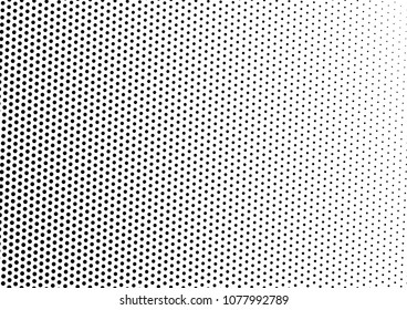 Monochrome Dotted Halftone Background. Points Modern Backdrop. Black and White Fade Pattern. Vintage Dots Overlay. Vector illustration