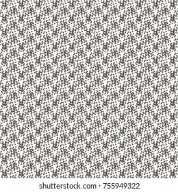 Monochrome dotted pattern background. Textile fabric. Abstract vector.