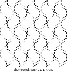 Monochrome  dotted seamless pattern