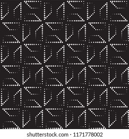 Monochrome  dotted seamless pattern