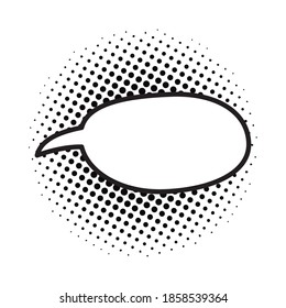 monochrome and dotted speech bubble icon vector illustration design