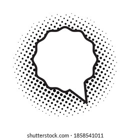 monochrome and dotted speech bubble icon vector illustration design