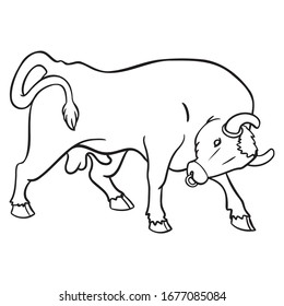 Bull Outline Images, Stock Photos & Vectors | Shutterstock