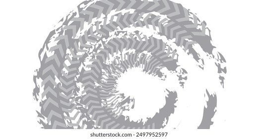 Monochrome drift background with textured ruts and drifts in skids, rounded tire marks. Isolated vector texture.