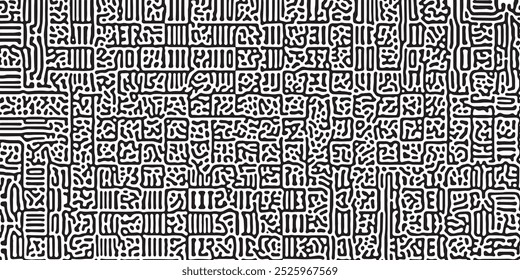 Monochrome Dynamics in Motion A Seamless Exploration of Turing Reaction Diffusion Patterns with Chaotic Organic Movement