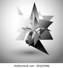 Monochrome edgy geometric shapes