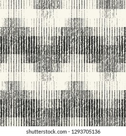 Monochrome Dégradé Effect Striped Textured Graphic Motif. Seamless Pattern.