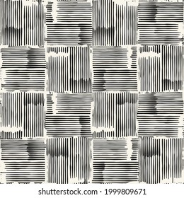 Monochrome Moiré Effect Textured Checked Pattern