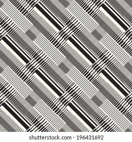 Monochrome Moiré Effect Textured Diagonal Striped Pattern