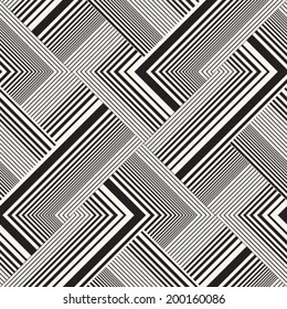 Monochrome Moiré Effect Textured Interlacing Striped Pattern
