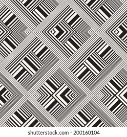 Monochrome Moiré Effect Textured Interlacing Striped Pattern