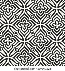 Monochrome Moiré Effect Textured Kaleidoscope Pattern
