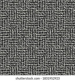 Monochrome Bouclé Textured Subtle überprüft Nahtlose Muster.
