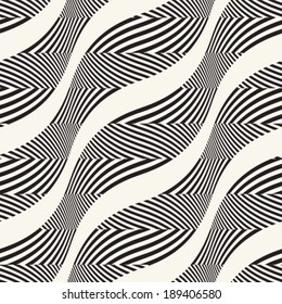 Monochrome Moiré Effect Textured Wavy Pattern